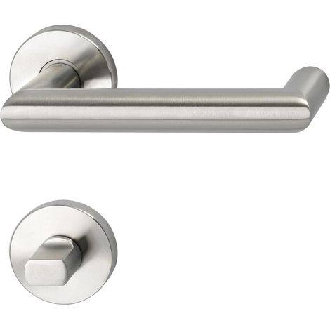 Poignée de porte solido sylt WC acier inoxydable brossé 38-45mm