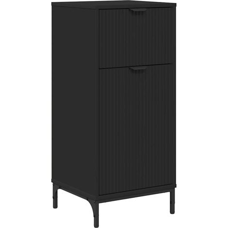 Cabinet de salle de bain avec tiroir Noir 39,5 x 36 x 88 cm CFW414924 (1/5)