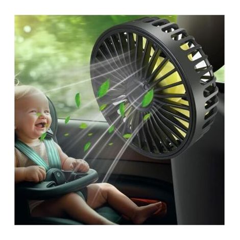 Ventilateur pour siège auto, alimenté par USB, pour siège arrière de voiture, adapté aux bébés et aux enfants (sans batterie) (1/5)
