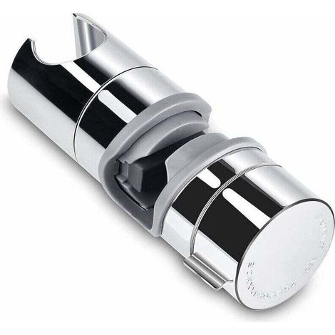 Support de douchette de rechange réglable en résine 18-25 mm, support à pince coulissante, chromé, pour salle de bain.