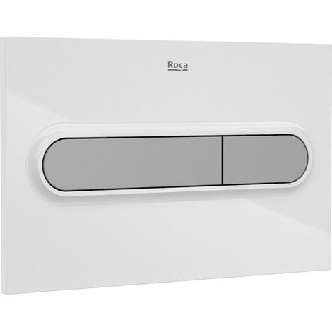 PL1 DUAL (UNE) Plaque de déclenchement double encastrée - ROCA Couleur : acier inoxydable (1/2)
