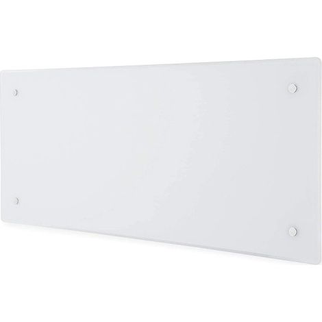Radiateur électrique face verre trempé ADAX Wi-Fi - Blanc - 400 W - 60,6 x 34 x 8,7 cm - CLEA H 04 KWT (1/5)