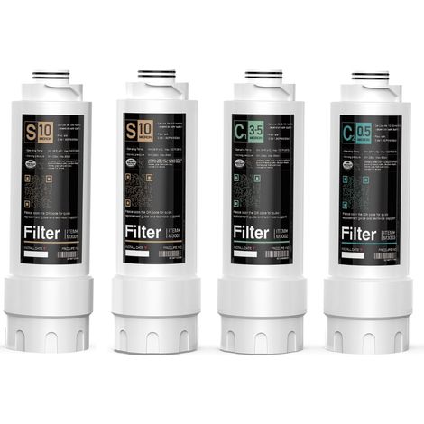 Lot de 4 boîtiers de rechange avec cartouches filtrantes à l'intérieur pour système de filtre à eau sous évier SK99 et SP99 (1/3)