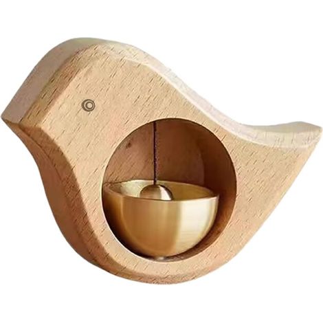 Magnetische, vogelförmige Holzglocken mit Saugnapfhalterung – Akustisches Eingangssignal für Geschäft, Haus, Garten oder Kühlschrank (1/4)