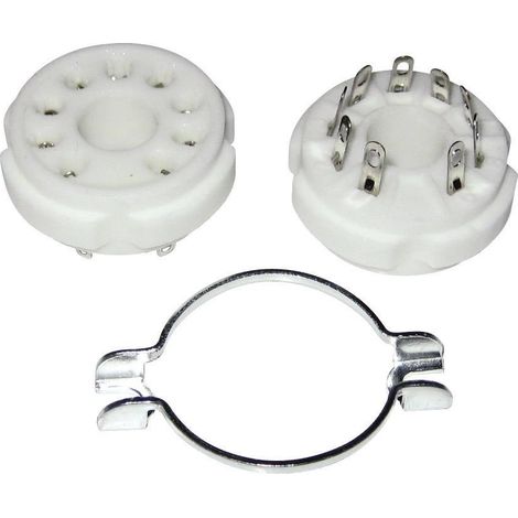 Socle de tube électronique 1 pc(s) 130565 Nombre de pôles: 9 Culot: magnoval Type de montage: châssis Matériau:Céramique Q27383