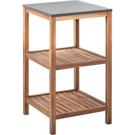 Outdoor Kitchen Island BRUCOLI Acacia Wood Brown
