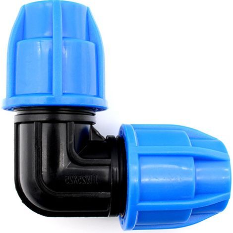 PE 25 Coude plastique égal pour tuyau polyéthylène tuyau ø 25(4 pcs) (1/4)