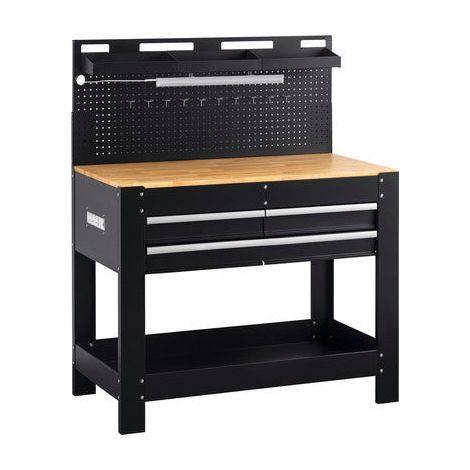 [GEBRAUCHT] B-Ware Meister Werkbank Werkstatttisch Arbeitstisch 140x114x61cm 200 KG Licht Steckdose (1/2)