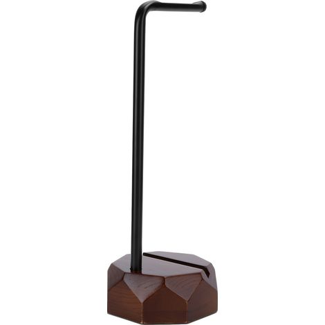 Support en bois pour casque audio, support pour écouteurs, cadre de suspension pour bureau d'ordinateur, noyer (1/5)