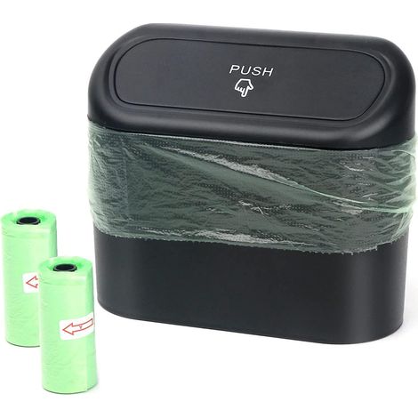 petite Poubelle De Voiture, Poubelle De Voiture Avec Couvercle, Poubelle De Voiture Tanche, Bote De Rangement De Voiture Suspendue Portable, Pour (1/5)