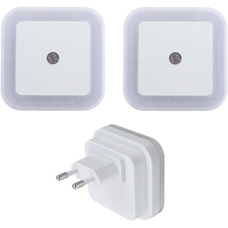 2x LED Night Light (2pcs Warm White), Energy Saving Night Light with Smart Sensor Auto On/Off Plug into Wall Night Light (1/5)
