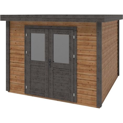 Casetta da giardino in legno Aura 3.09x3.09 m - 9.55 m2 - 28 mm - impregnata - 000121 (1/3)