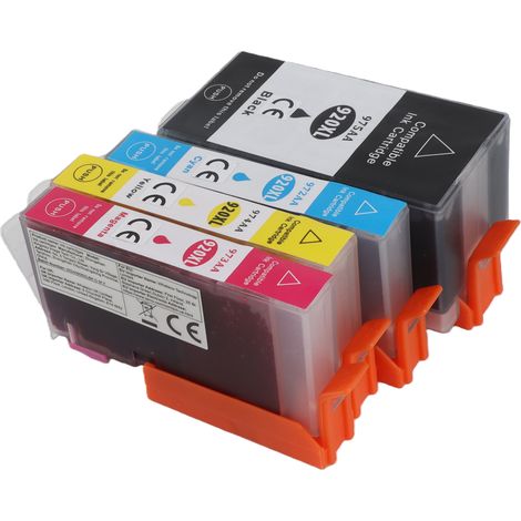 Lot de 4 cartouches d'encre compatibles HP Officejet 6000 6500 6500W 6500A 7000 7500 7500A en PP noir bleu rouge jaune (1/5)