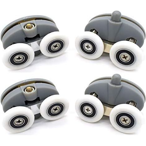 Doppelrollen für Duschtüren, Rollen, Distanz: 30 mm, 4 Stück (23 mm) (1/3)