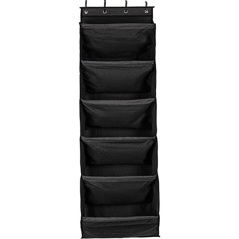 Hängeorganizer Kleiderschrank Aufbewahrung 6 Fächer schwarz (1/4)