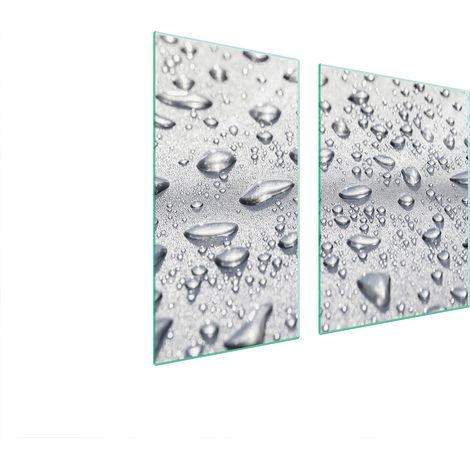 GLASSCHUTZPLATTE FÜR HERD 90x52 DROPS (1/5)