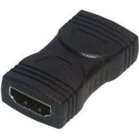 Adaptateur HDMI Femelle-Femelle - Coupleur HDMI Type A - Pour Câbles HDMI - 10 cm - Noir (1/2)