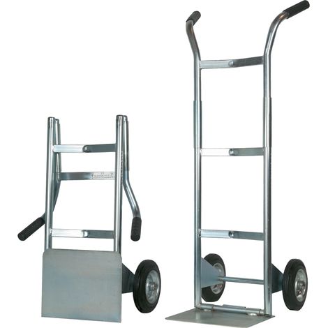 Carrello pieghevole zincato ruote in gomma