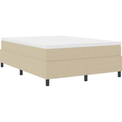 Cadre de lit plateforme-Structure de lit Vert gris 160 x 200 cm tissu (1/5)