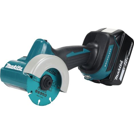 Amoladora angular sin cable Makita DMC 300 RTJ 18 V 76 mm sin escobillas + 2x batería 5,0 Ah + cargador + Makpac (1/5)