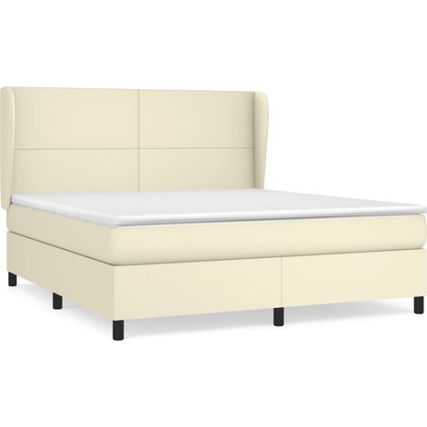Maison Exclusive - Boxspringbett mit Matratze Creme 180x200 cm Ku