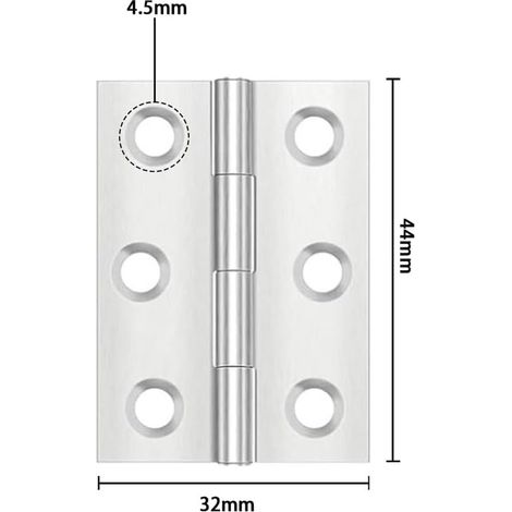 4 Stück Türscharniere Edelstahlscharniere unsichtbare Scharniere Plattenscharniere für Schranktüren kleine Türen Schubladen Fenster Klavier für (1/4)