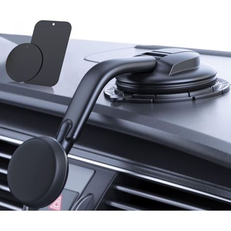 Support Téléphone Voiture [ Aimants Puissants] pour Tableau de Bord et Pare-Brise Porte Telephone Ventouse Convient à iPhone Android Automobile Berceau (1/5)