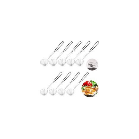 9 Pcs Passoire à Fondue,Ecumoire Cuisine Inox avec PoignéE Longue,Passoire Fondue Chinoise pour Soupe Fondue Chinoise, Cuisine à Mailles Fines Passoire pour Soupe Fondue Chinoise thé au Lait Perlé (1/5)