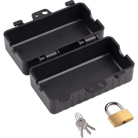Meister Safebox für Stecker 120 x 60 x 60 mm - IP20 Innenbereich - Für Kabel bis 18 mm Dicke - Inkl. Vorhangschloss & Schlüsseln - Für Euro- & Schuko-Stecker / Stecker-Safebox / Stecker-Box / 7436120 (1/4)