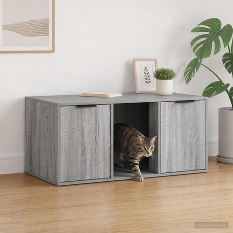 vidaXL Cat Crate Furniture Grey Sonoma 100 x 49 x 45 cm (1/5)