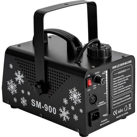 Machine à neige, télécommande, lumières LED RGB, noir (1/5)