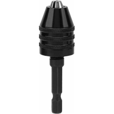 royaluxe-Mandrin de perceuse--Mandrin de 1/4, 0.3-6.5mm mandrin de perceuse électrique à trois mâchoires 1/4 pouce à tige hexagonale à changement rapide adaptateur convertisseur mandrin miniature Mini (1/5)