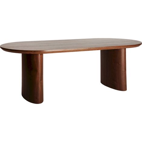 Table à manger contemporaine en bois brun - brun noyer (1/5)