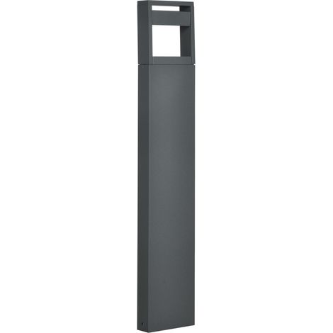 Lampadaire Extérieur LED Blanc Chaud IP65 - Angle Réglable, Aluminium Gris foncé - Borne Lumineuse pour Jardin et Allée 16x5x90cm (1/5)