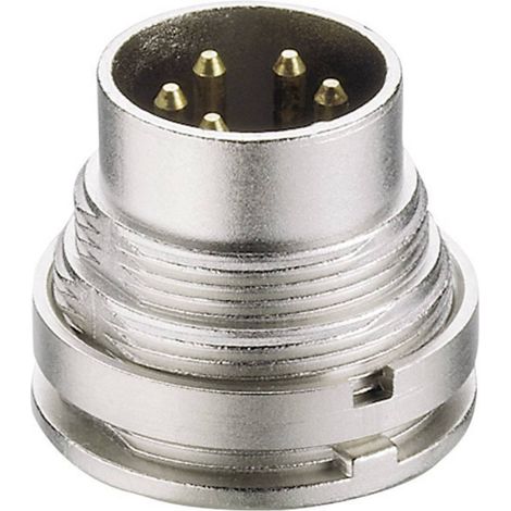 Lumberg SGV 30 Connettore circolare DIN Spina verticale Numero Poli (num): 3 Argento 1 pz. (1/2)