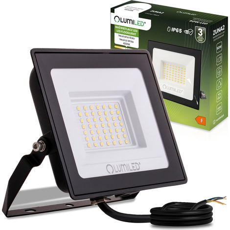 Faro LED ZUNA2 50W 4500lm 4000K IP65 Nero Lumiled (1/5)