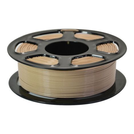 PETG Wood filament - 1,75 mm - filament pla pour imprimante 3D - structure en bois - contient 15% de fibres de bois - bobine de 1,1 kg - précision dimensionnelle (1/5)