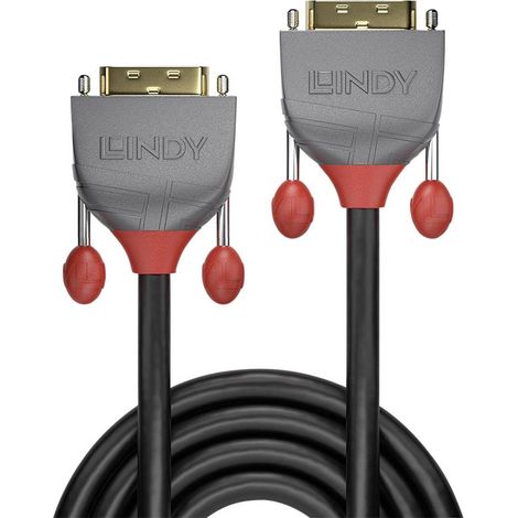 Câbles et adaptateurs audio vidéo LINDY Câble DVI-D Dual Link Anthra Line 3m (1/3)