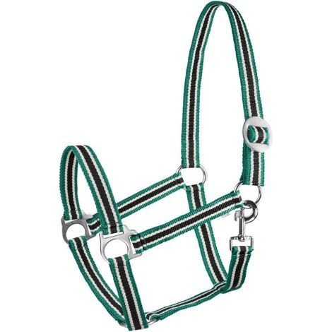 verstellbares Nylon-Pferdehalfter mit robustem, komfortablem Karabinerhaken für Stall und Pony (1/5)