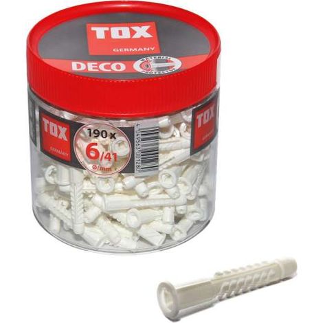 TOX Dübel Schuppendübel 4 AS-K Ø 6mm 41mm lang 190 Stück Dübel in Runddose 016260031