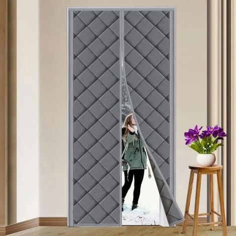 Rideau de Porte Isolant Thermique 120x220CM, Rideau Magnétique Anti Froid Anti Chaleur pour Hiver et Eté (1/4)
