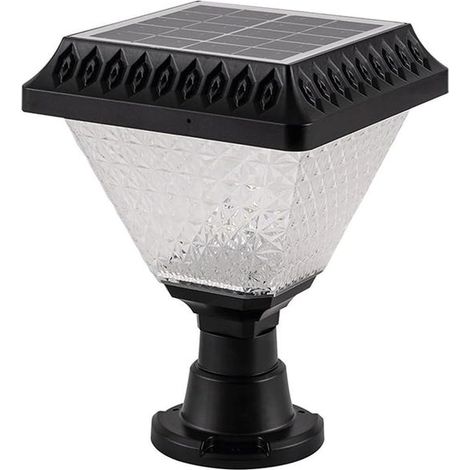 Lampadaire solaire d'extérieur avec télécommande, éclairage LED, adapté aux clôtures, portails ou cours, étanche. (1/5)
