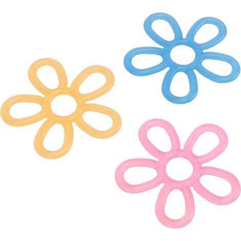 Extenseur de Doigts en Silicone 3 Pièces - Résistance Variable (Forte, Moyenne, Faible) - Entraînement Quotidien - Bleu, Jaune, Rose (1/5)