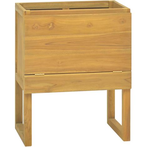 Armoire de salle de bain - Meuble de rangement 60x45x75 cm Bois de teck solide BV630401 - BonneVie (1/5)