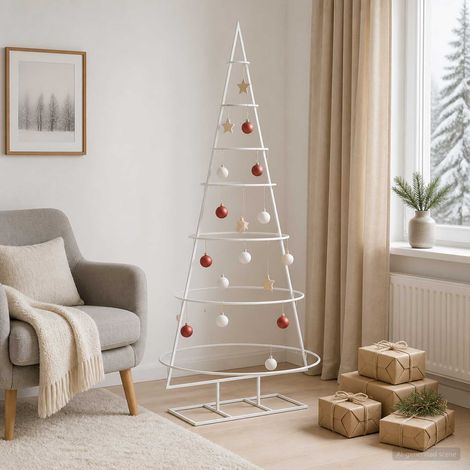 vidaXL Árbol de Navidad de metal con soporte KUOPIO 150 cm Acero (1/5)