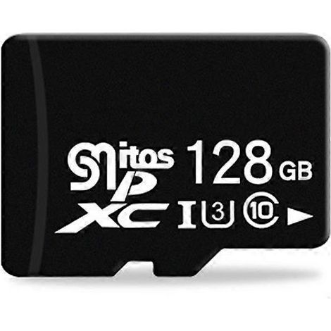 Carte mémoire C10 haute vitesse pour caméra embarquée, capacité : 128 Go (1/5)