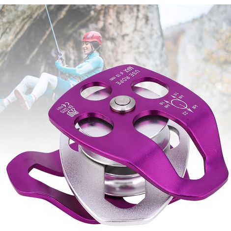 Poulie double latérale pivotante en aluminium EN 12278 pour l'escalade et l'alpinisme en extérieur (1/5)