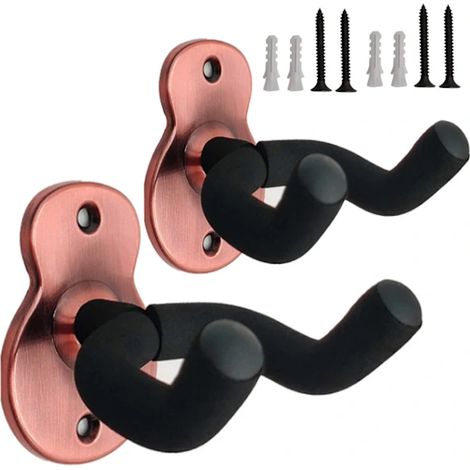 /EA/(envoyer des clous) Couleur cuivre rouge antique - Lot de 2 supports muraux en métal pour guitare M (1/3)