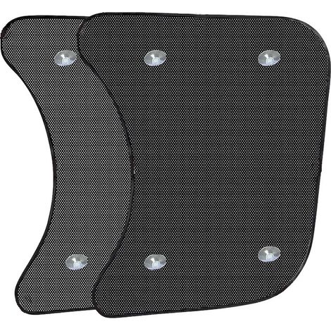 Lot de 2 – Pare-soleil extensibles pour voiture – Rideaux occultants à motif excavatrice – Pare-soleil à ventouses – (60 x 55 cm) (1/4)