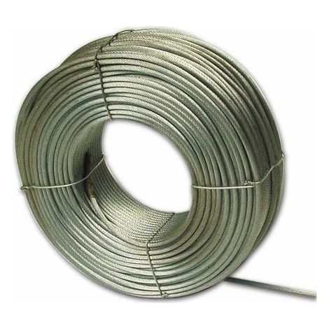 Fune In Acciaio Zincato Antigirevole   4 mm 133 Fili in matassa da 100 mt (1/2)